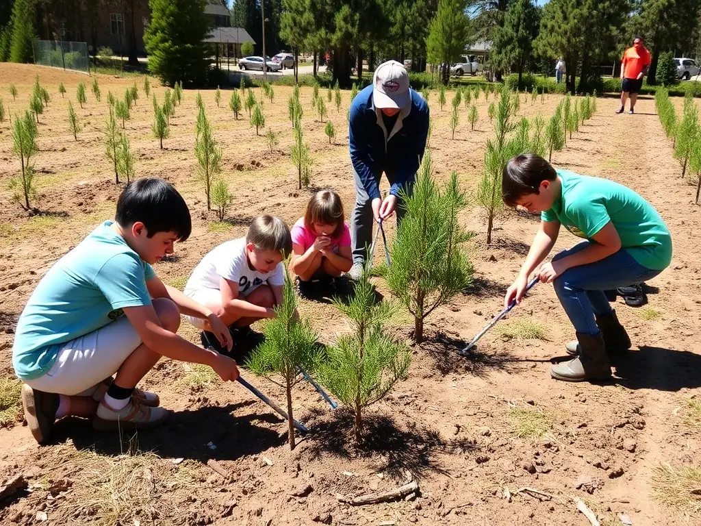 A photograph showcasing a wildlife habitat restoration project undertaken by SOCIETE DE CHASSE DE LA COMMUNE DE KERFOT, highlighting efforts to improve biodiversity and support local ecosystems.